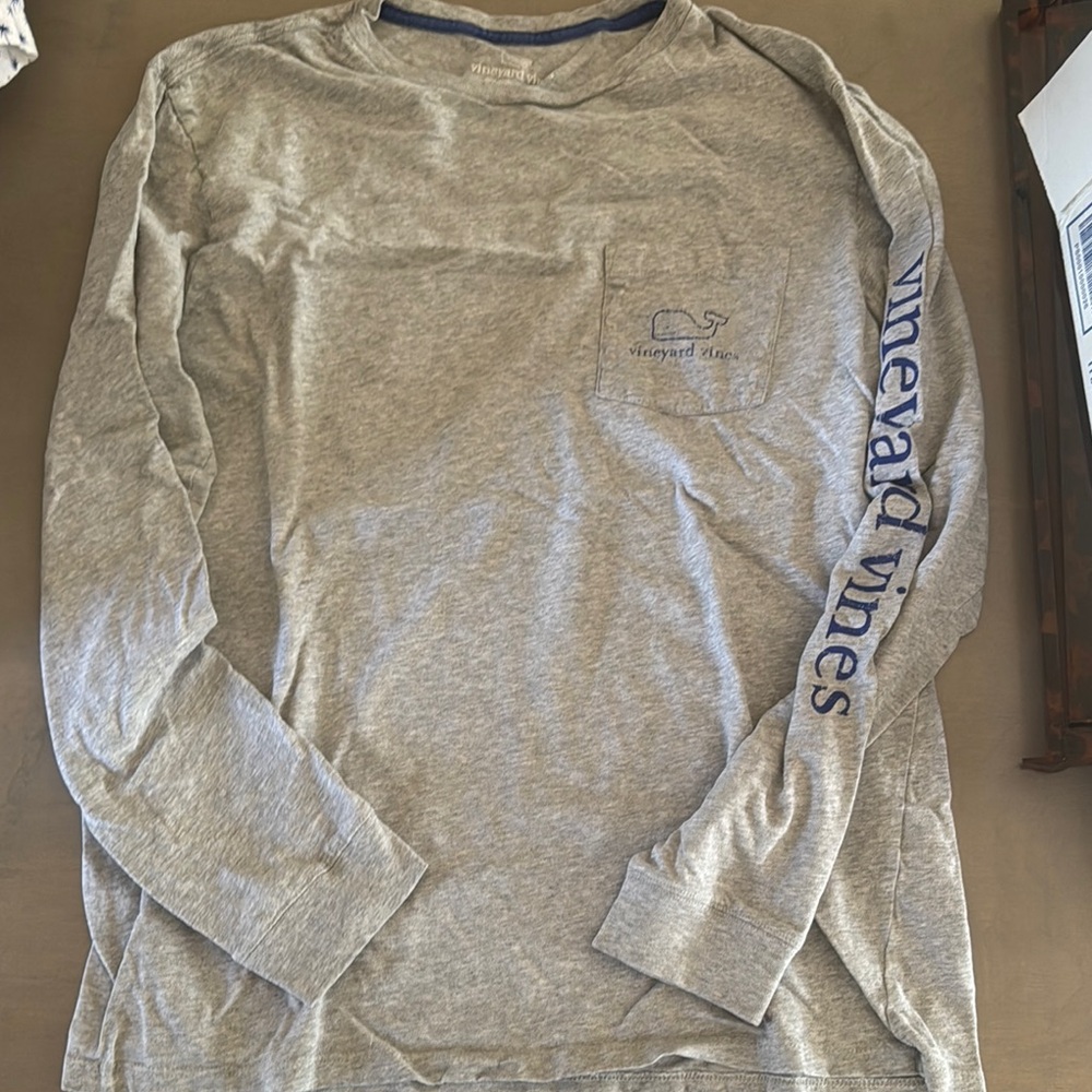 Vineyard Vines Gray Long Sleeve Tee Casual Comfort